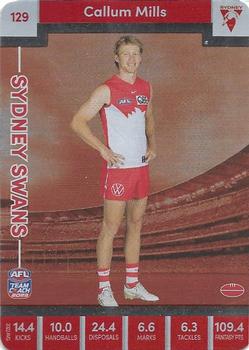 2023 AFL TeamCoach - Silver #129 Callum Mills Front